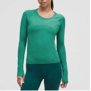 Lululemon Swiftly Tech Long Sleeve Shirt 2.0 *Race Length Green Size 6 $78